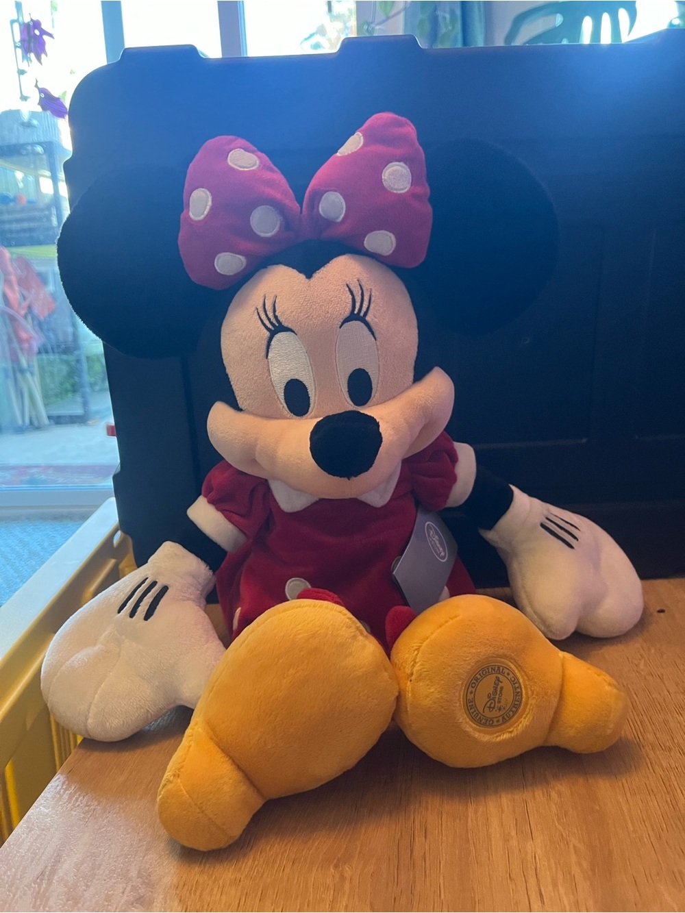 Disney Minnie Mouse Plush - Pink Bow, Red Outfit, Yellow Shoes